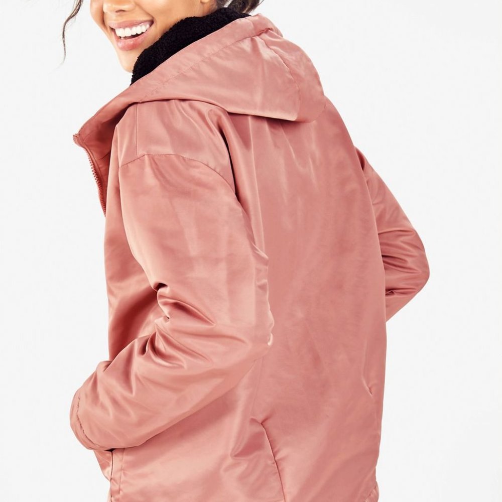 BNWOT Fabletics Polar Fleece Jacket Black/Orchid